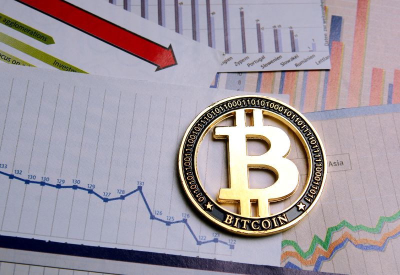 Bitcoin over Paper Crypto Graphic