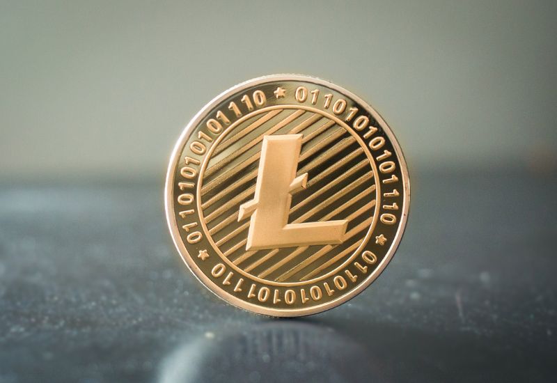 Golden Crypto Coin Floating